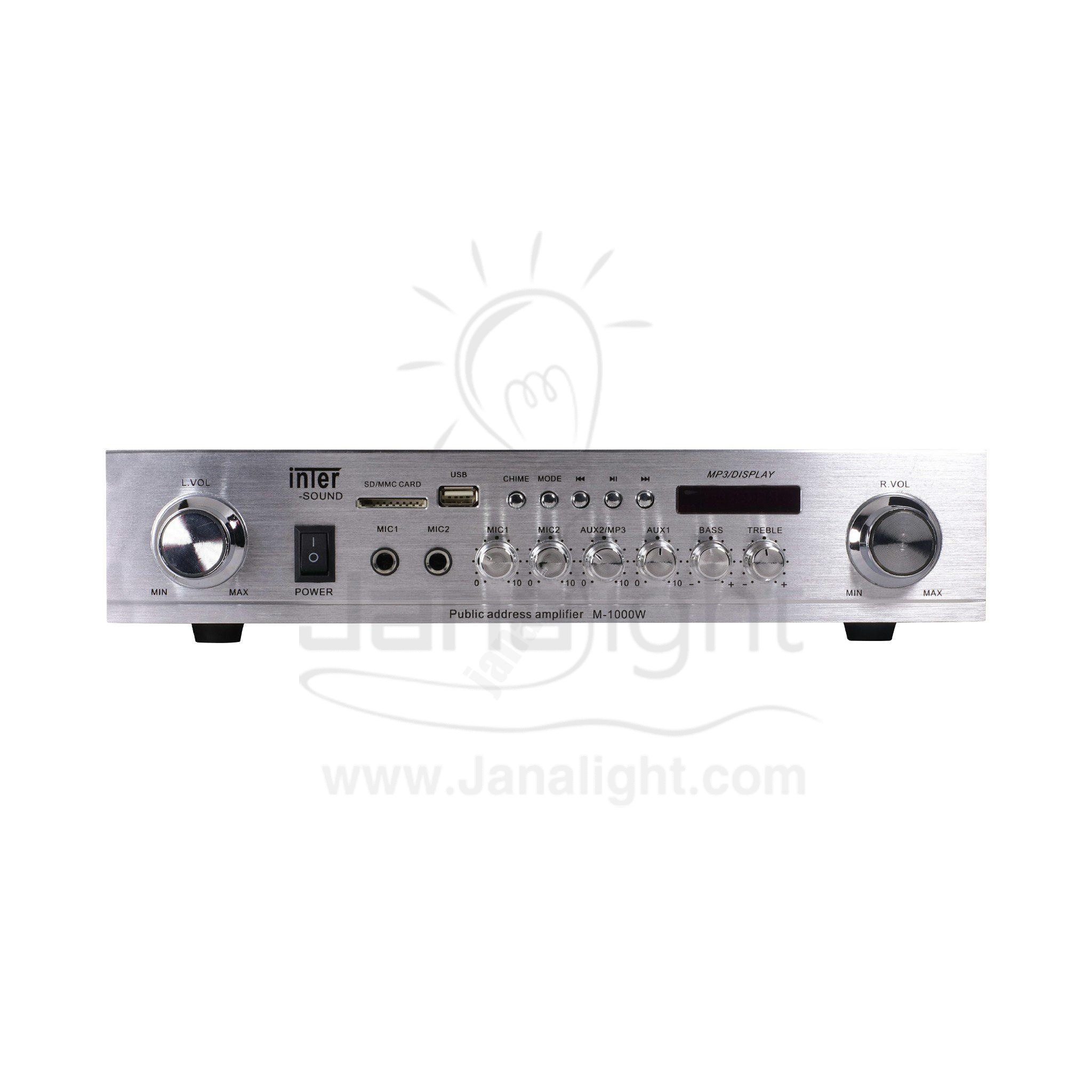مضخم صوت بريموت M-1000W USB CARD مع ENTER Sound amplifier 1000 watt with remote control