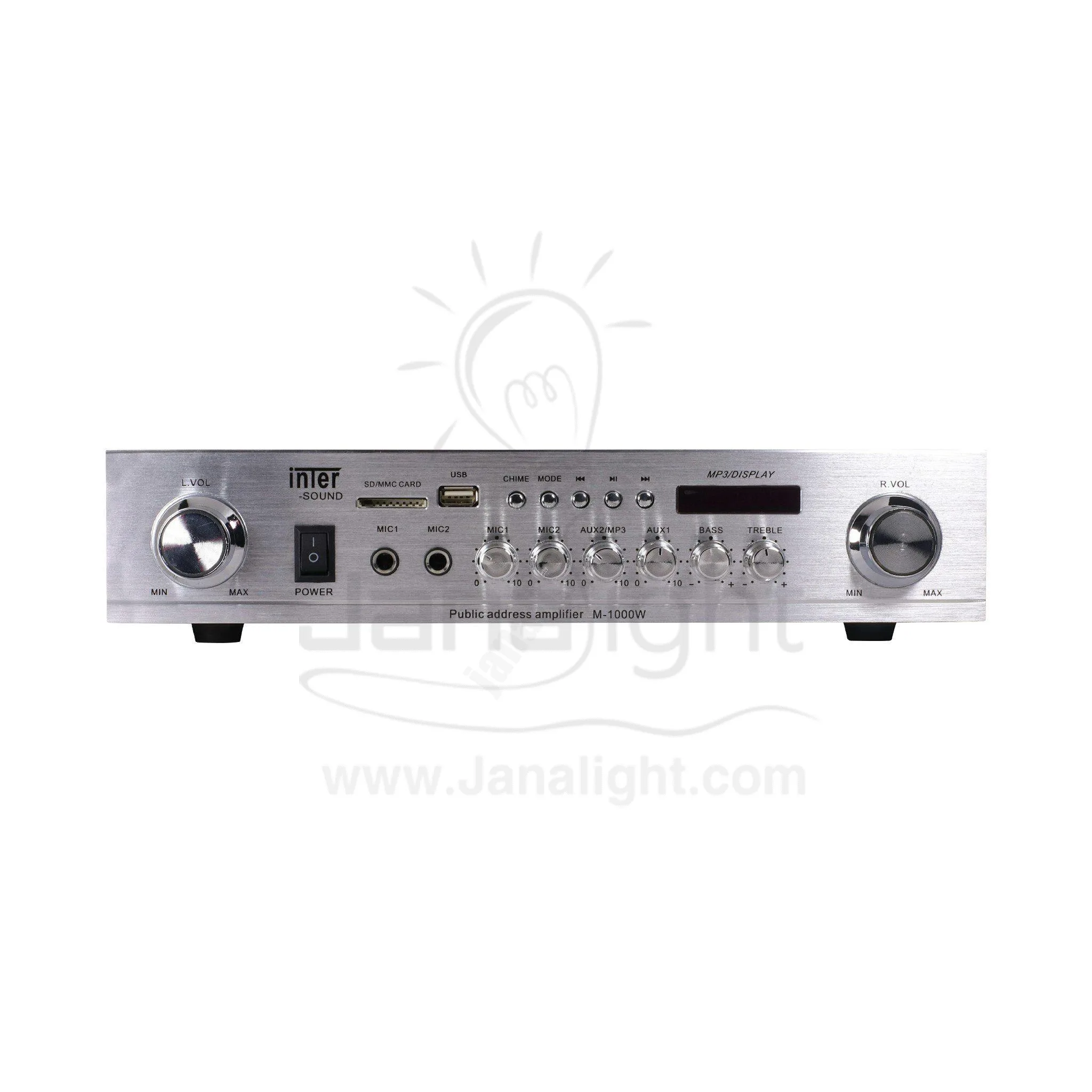مضخم صوت بريموت M-1000W Usb Card مع Enter Sound Amplifier 1000 Watt With Remote Control