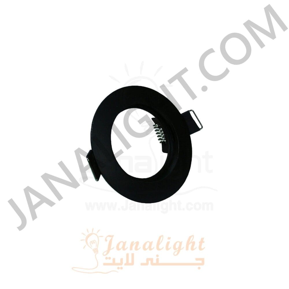 سبوت لايت ثابت مدور اسود مط fixed black round frame spotlight 5.5 cm