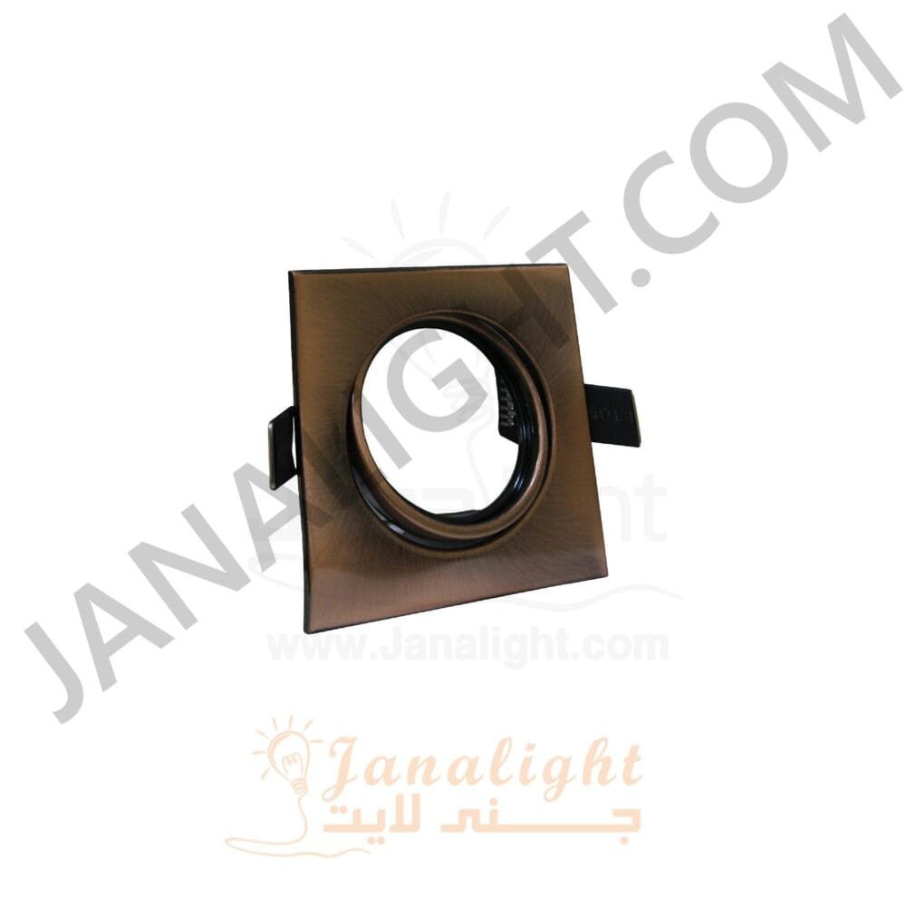 سبوت لايت مربع متحرك نحاسي pivoting bronze square frame spotlight