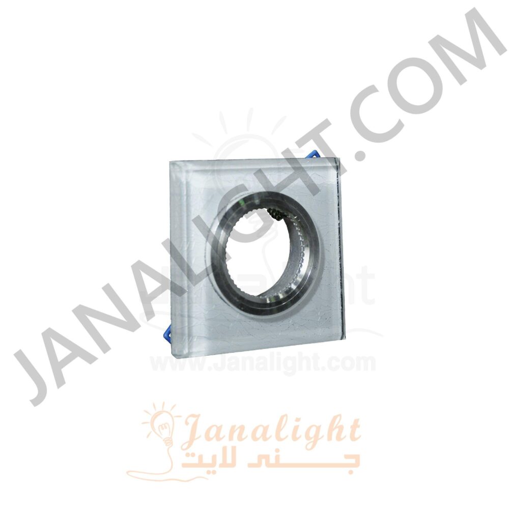 سبوت كريستال مربع فارغ 7.5 ابيض سادة Square Crystal White 7.5 Spotlight Frame