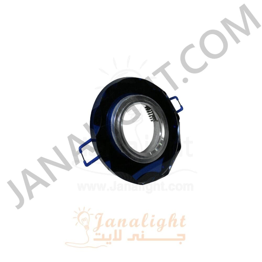 سبوت لايت كريستال مدور فارغ 7.5 ازرق Square Crystal Blue 7,5 SpotLight Frame