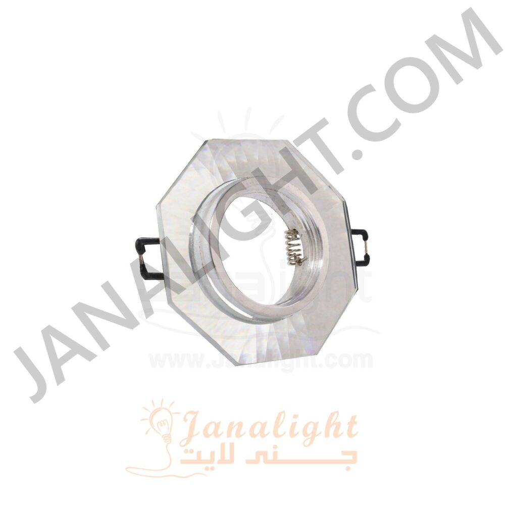 سبوت لايت كريستال مسدس فارغ 7.5 فضي مراية Hexagon Crystal Mirror Silver 7,5 SpotLight Frame