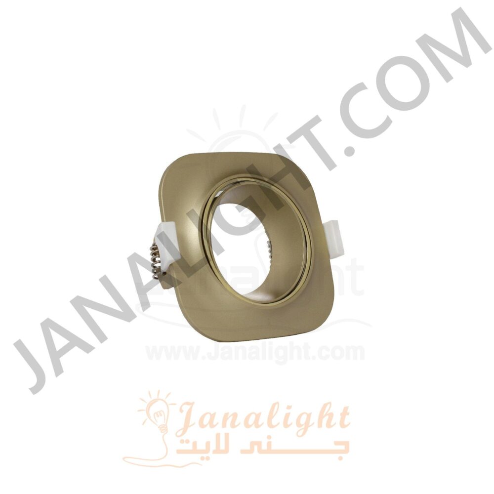 سبوت لايت مربع فارغ شمباني مط - ذهبي لميع Square Matt Champagne/Shiny Gold Bareeq SpotLight Frame