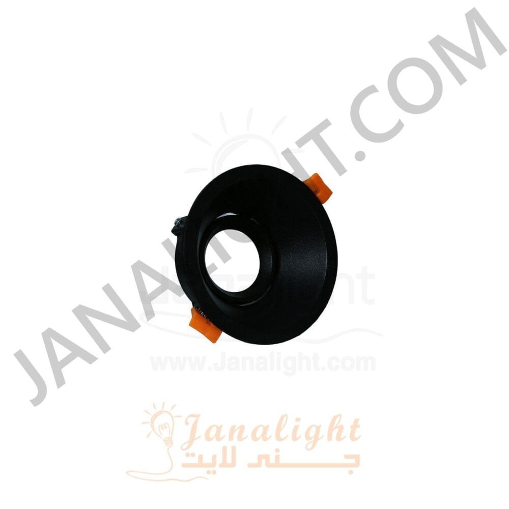 سبوت لايت فارغ مسحوب مدور متحرك اسود R611 Round Black SpotLight