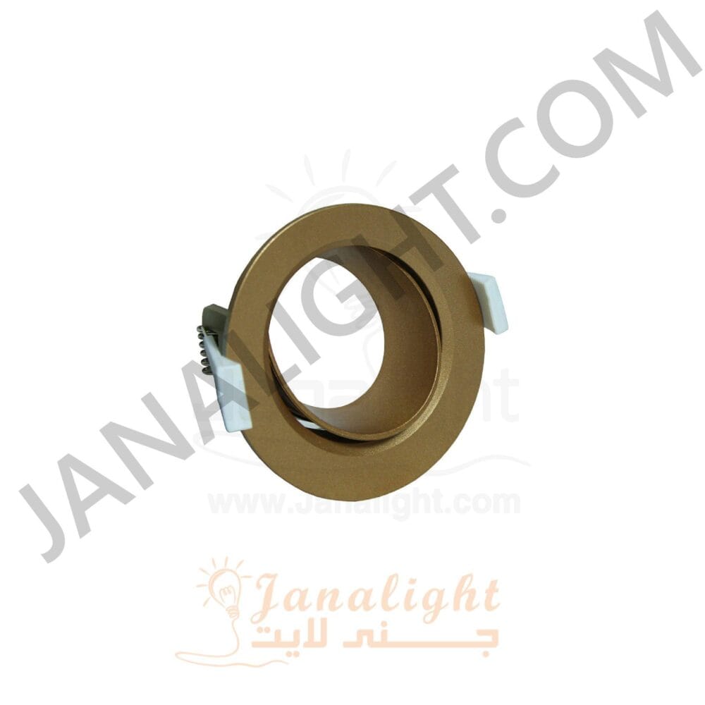 سبوت لايت مدور فارغ بلاستك متحرك نحاسي بريق BQ 02 - 11 pivoting recessed copper frame spotlight 9 cm