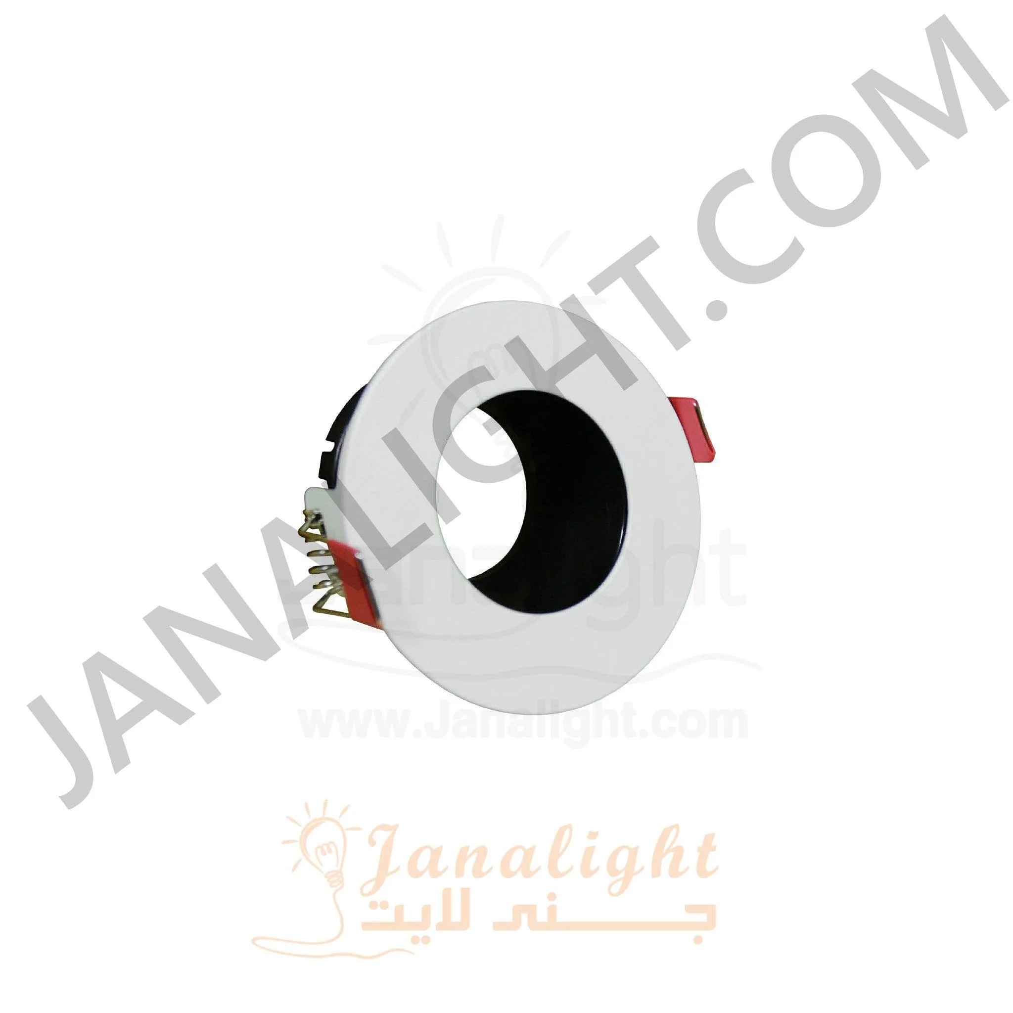 سبوت فارغ هندسي مدور ابيض 7.5 سم (دائرة كبيرة) Round White 7.5 (Large Circle) SpotLight Frame