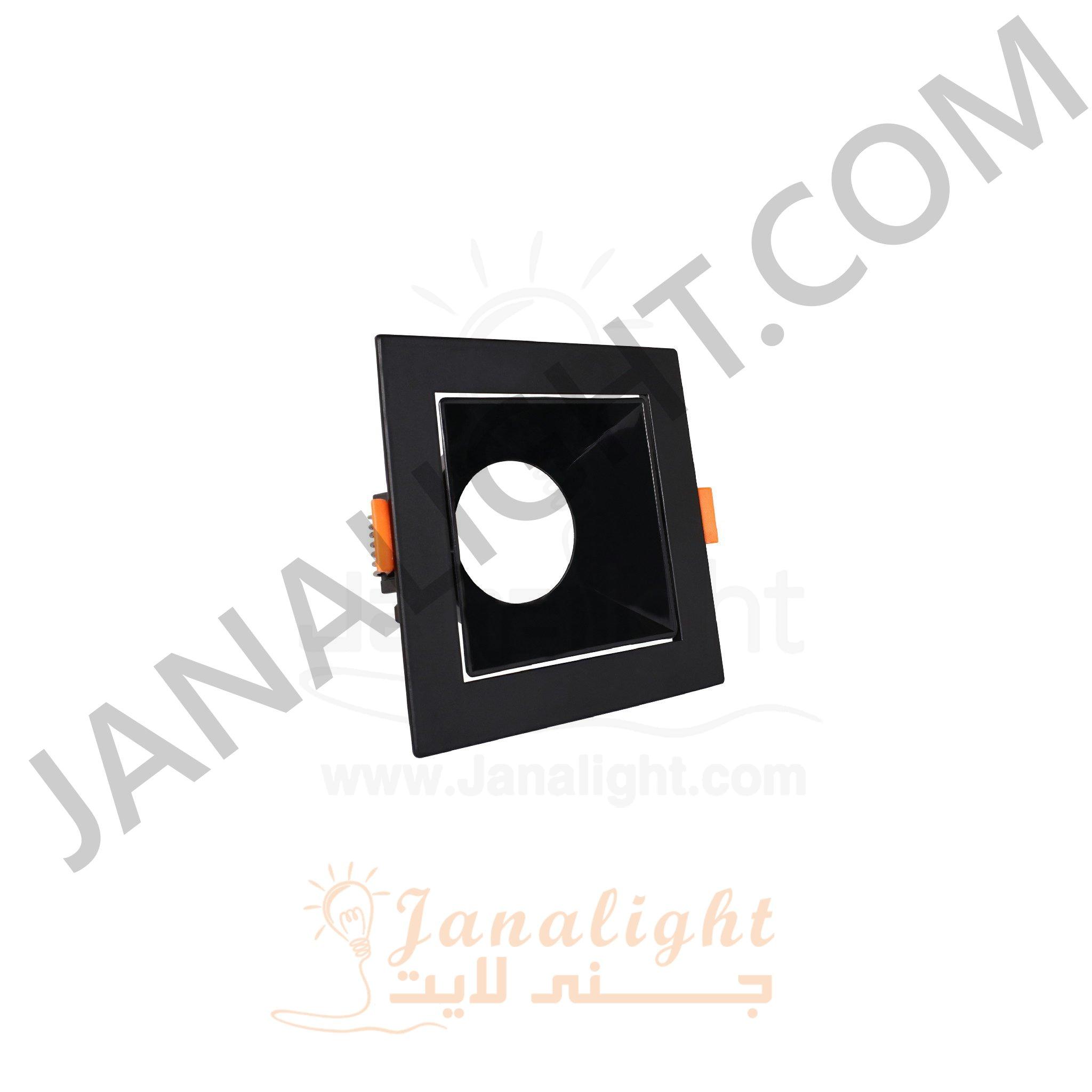 سبوت لايت فارغ 9سم مربع اسود اسود Square Black/Black 9 SpotLight Frame