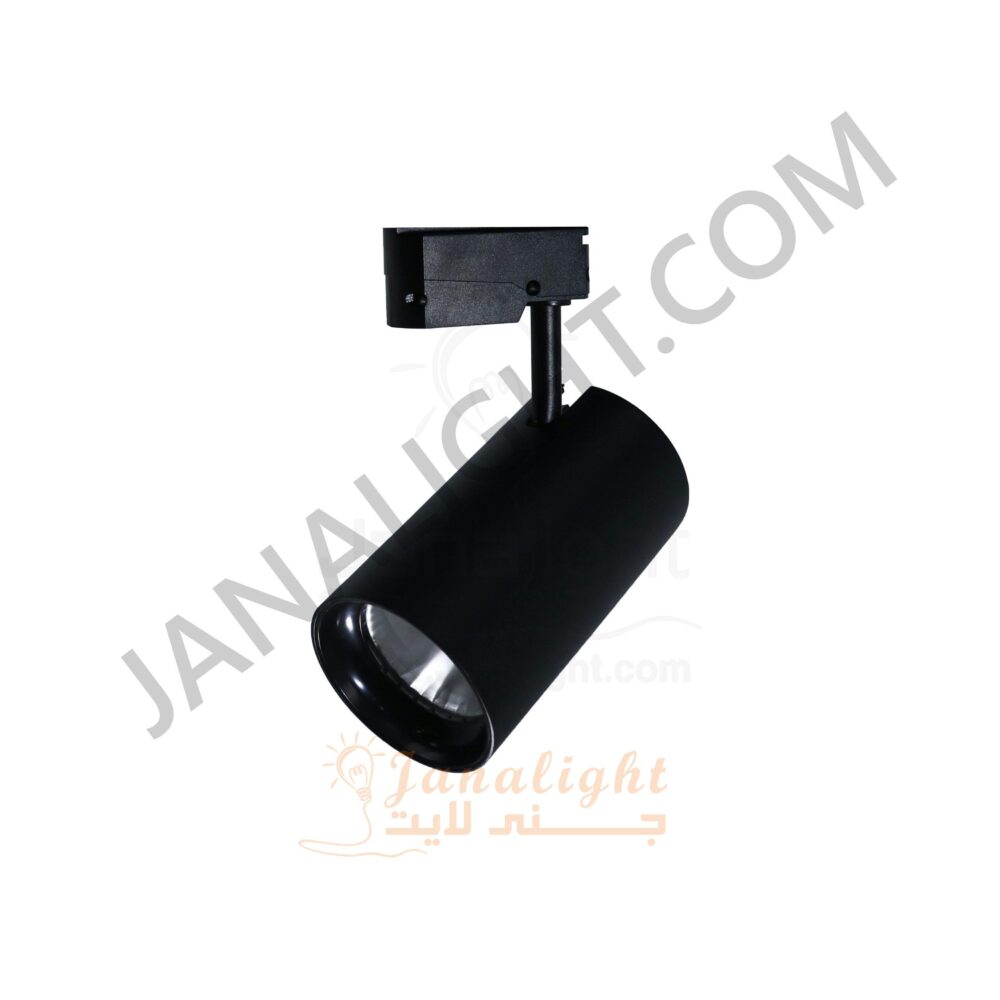 سبوت لايت تراك سبوت تراك 35 وات اسطواني اسود حلق اسود وورم QY003 Black Warm Cylinder 35 Watt Track Light Spot with Black ring