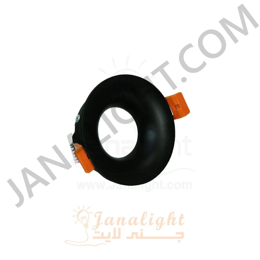 سبوت لايت فارغ 7.5 سم لوكس مجوف مدور اسود Round Hollowed Black 7,5 Lux SpotLight Frame