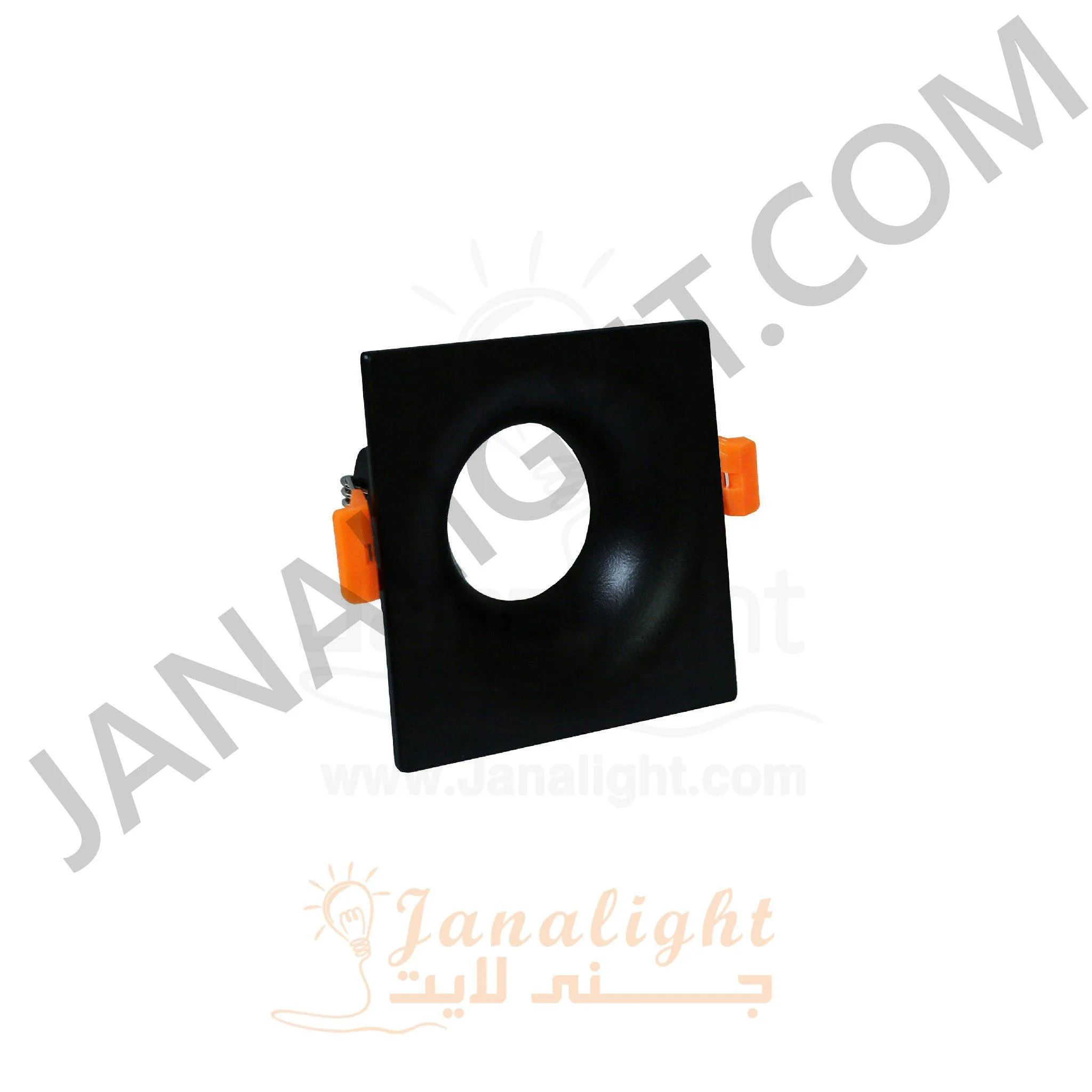 سبوت لايت فارغ 7.5 سم لوكس مجوف مربع اسود Square Hollowed Black 7,5 Lux Spotlight Frame