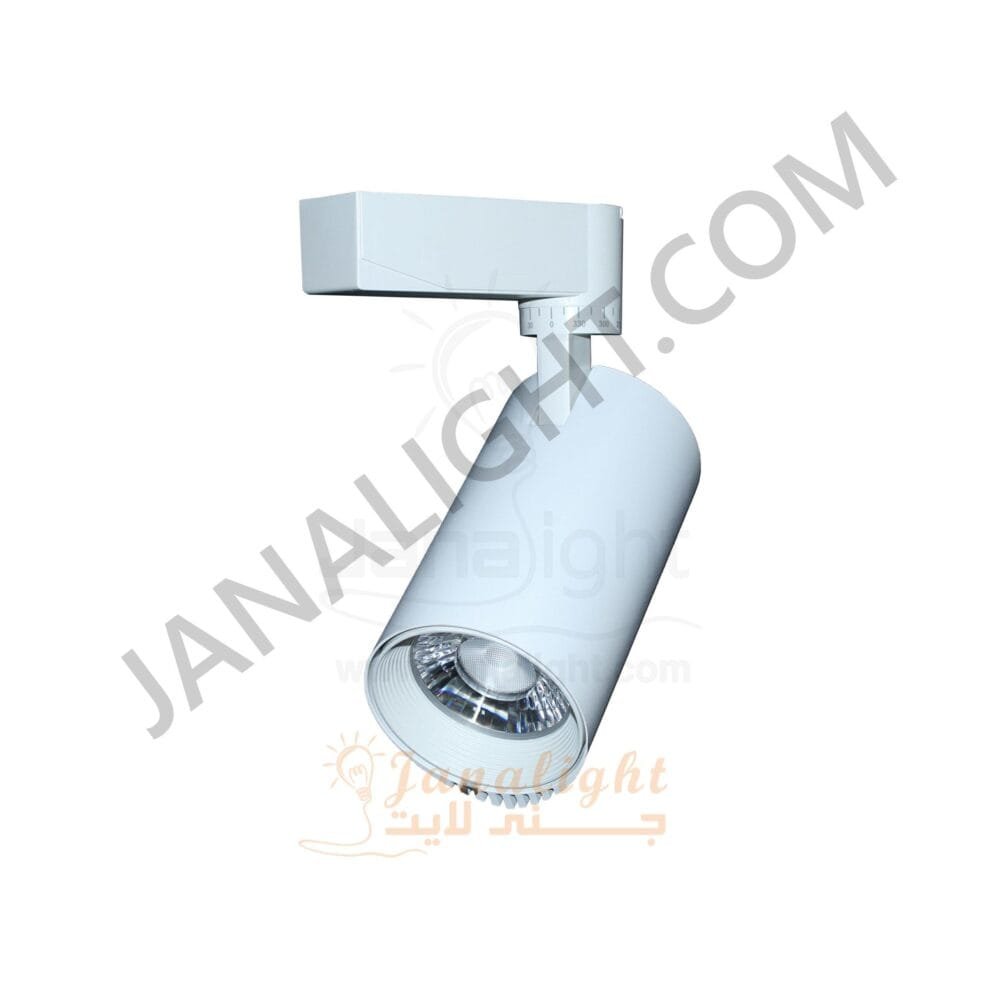 سبوت لايت تراك سبوت تراك 30 وات ابيض ابيض جنى لايتLS001 White White 30 Watt JANALIGHT Track Light Spot