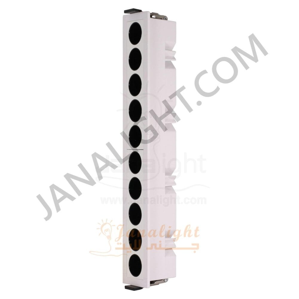 سبوت لينر مستطيل 20وات 10عدسة وش 28سمx4.5سم ابيض ابيض جنى لايت GS-10T linear light 10watt 10 Eye white
