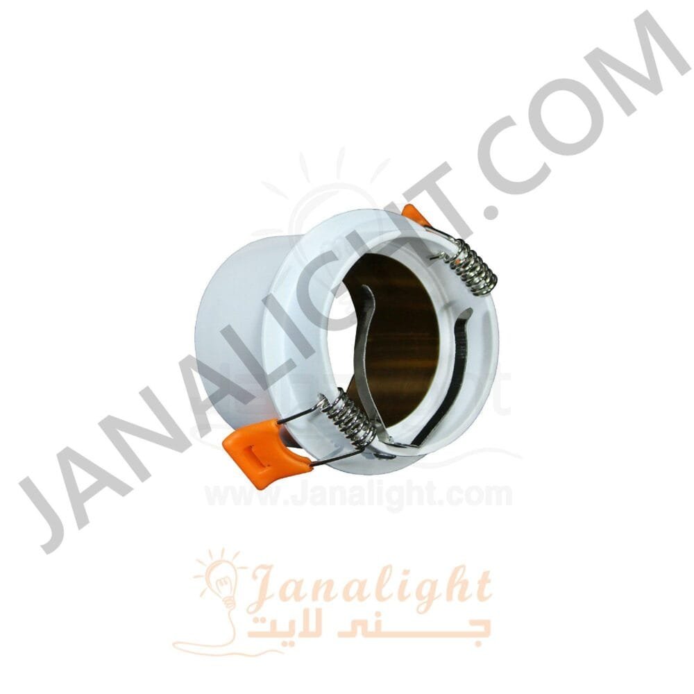 سبوت لايت فارغ ابيض اطار ذهبي كود White/Gold SpotLight Frame 1201