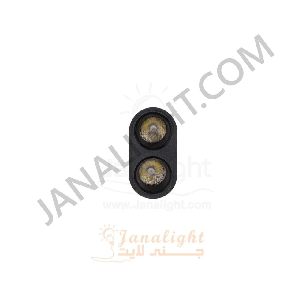 كشاف تراك لايت ماجنتك اسود مستطيل 2 عدسة 3 وات جنى لايت JN-738 ابيض V-DC48 4.5سم magnetic track circular 3 watt white warm