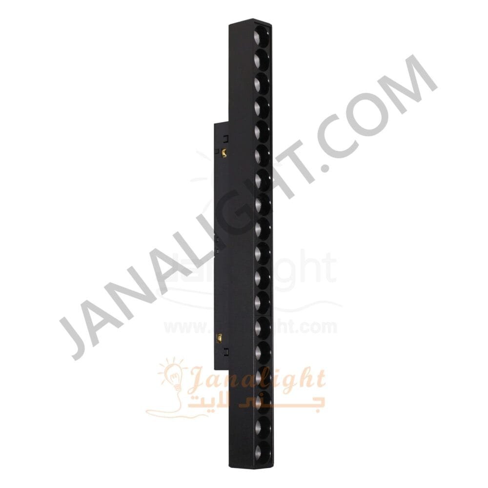 كشاف تراك لايت ماجنتك اسود مستطيل 18 عدسة جنى لايت JN-730 وورم V-DC48 18 وات 33 سم magnetic track spotlight cylindrical 18 watt black warm