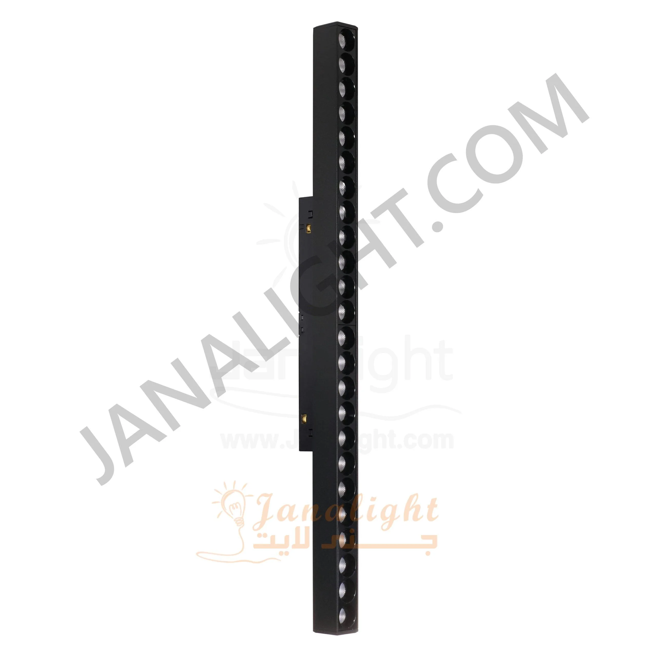 كشاف مجناتك اسود مستطيل 24 عدسة 24 وات 43.8 سم V-Dc48 وورم Jn-731 جنى لايتMagnetic Linear Black Led Track Light 24W 24 Lens 440Mm