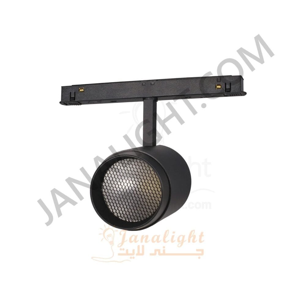 كشاف تراك لايت ماجنتك اسود اسطواني 25 وات جنى لايت JN-732 وورم V-DC48 شادو magnetic track spotlight cylindrical 25 watt black warm