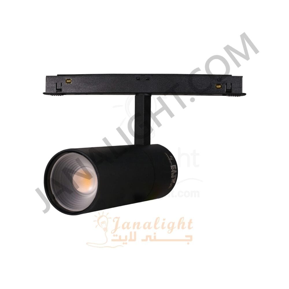 كشاف تراك لايت ماجنتك اسود اسطواني 25 وات جنى لايت JN-737 كول V-DC48 عدسة magnetic track spotlight cylindrical 25 watt black cool