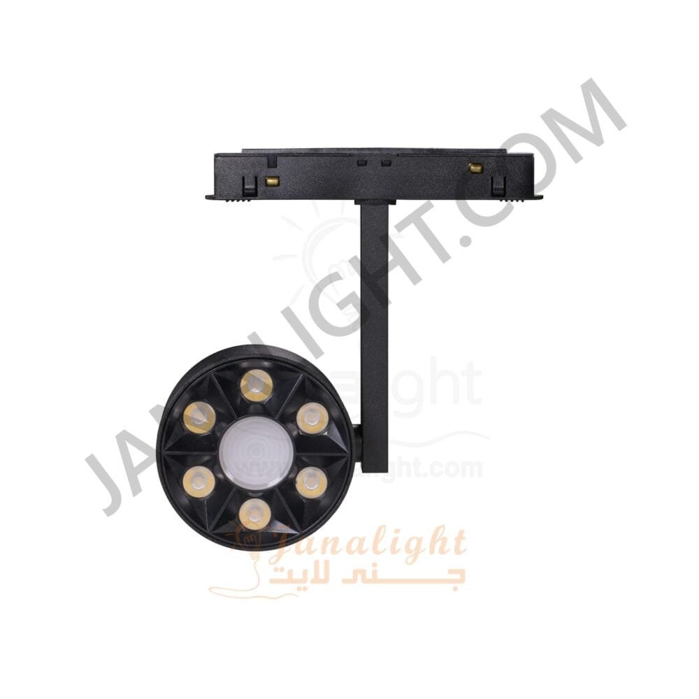 كشاف تراك لايت ماجنتك اسود دائري عدسات 6 وات جنى لايت 6عدسة JN-733 كول V-DC48 magnetic track spotlight cylindrical 6 watt black cool