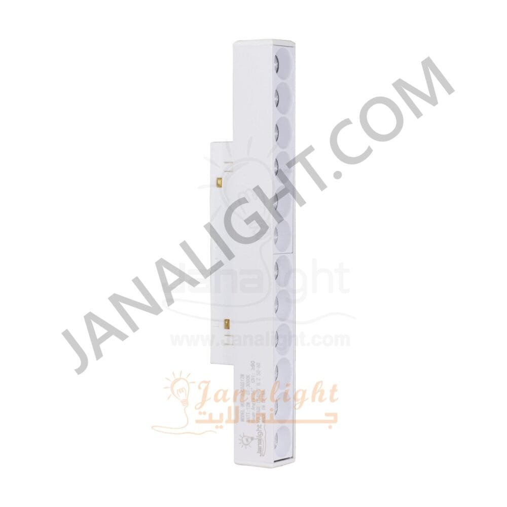 كشاف تراك لايت ماجنتك ابيض بروفايل مستطيل 12عدسة 12 وات 22سم وورم FN 708 جنى لايت magnetic track rectangular 12 watt white warm