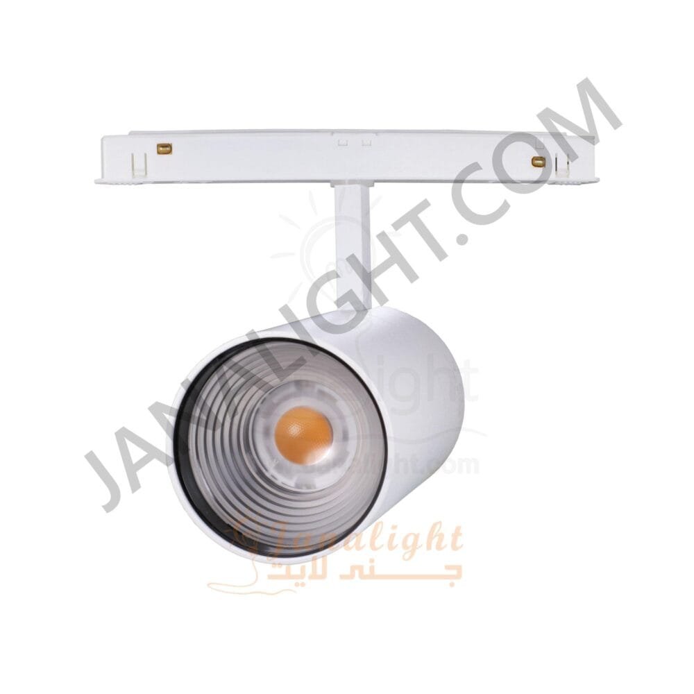 كشاف تراك لايت ماجنتك ابيض اسطواني 25وات عدسة V DC48 كول JN 737 جنى لايت magnetic track spotlight cylindrical 25 watt white cool