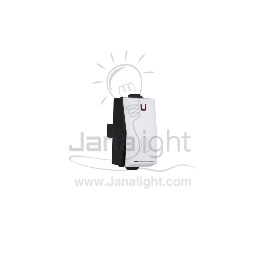 زر جرس مفرد بضوء ابيض SANSHE LED white doorbell switch Sanshe
