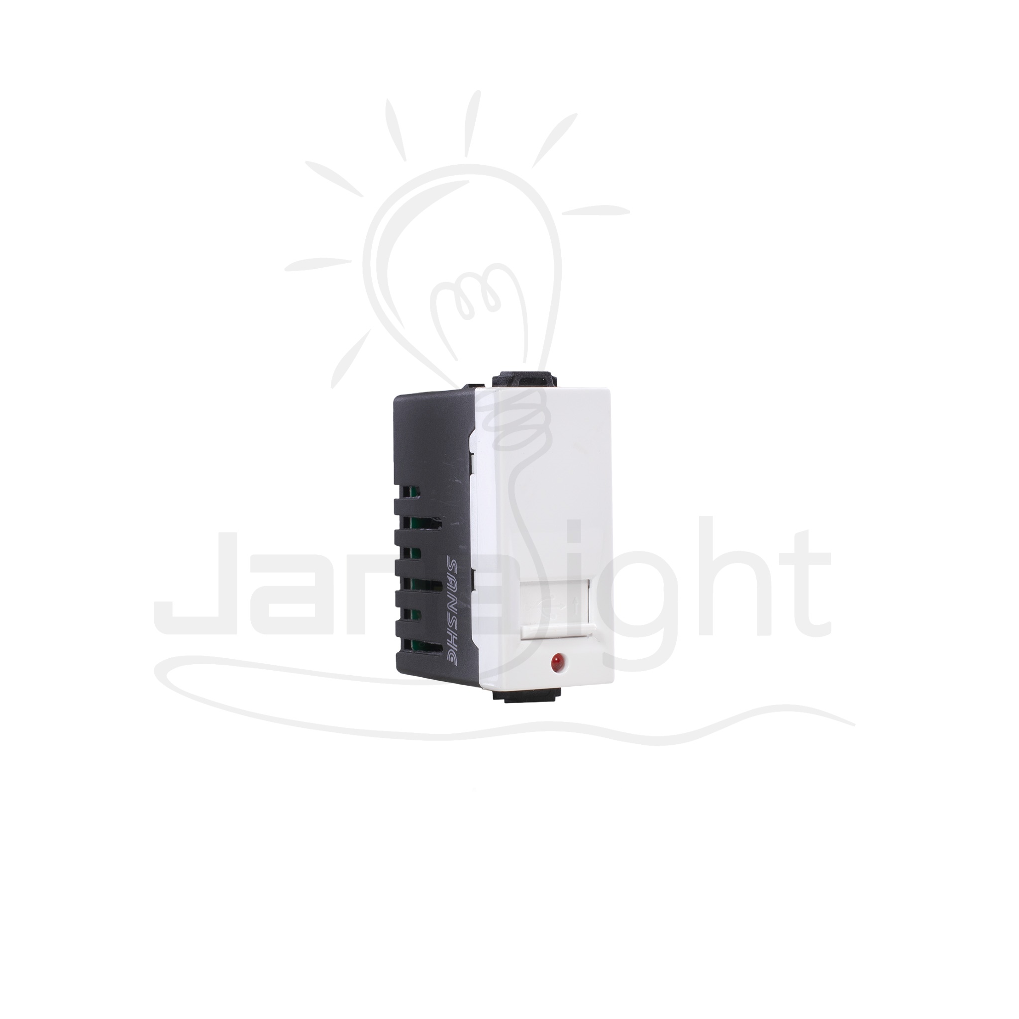 مدخل USB ابيض SANSHE White USB charger socket Sanshe