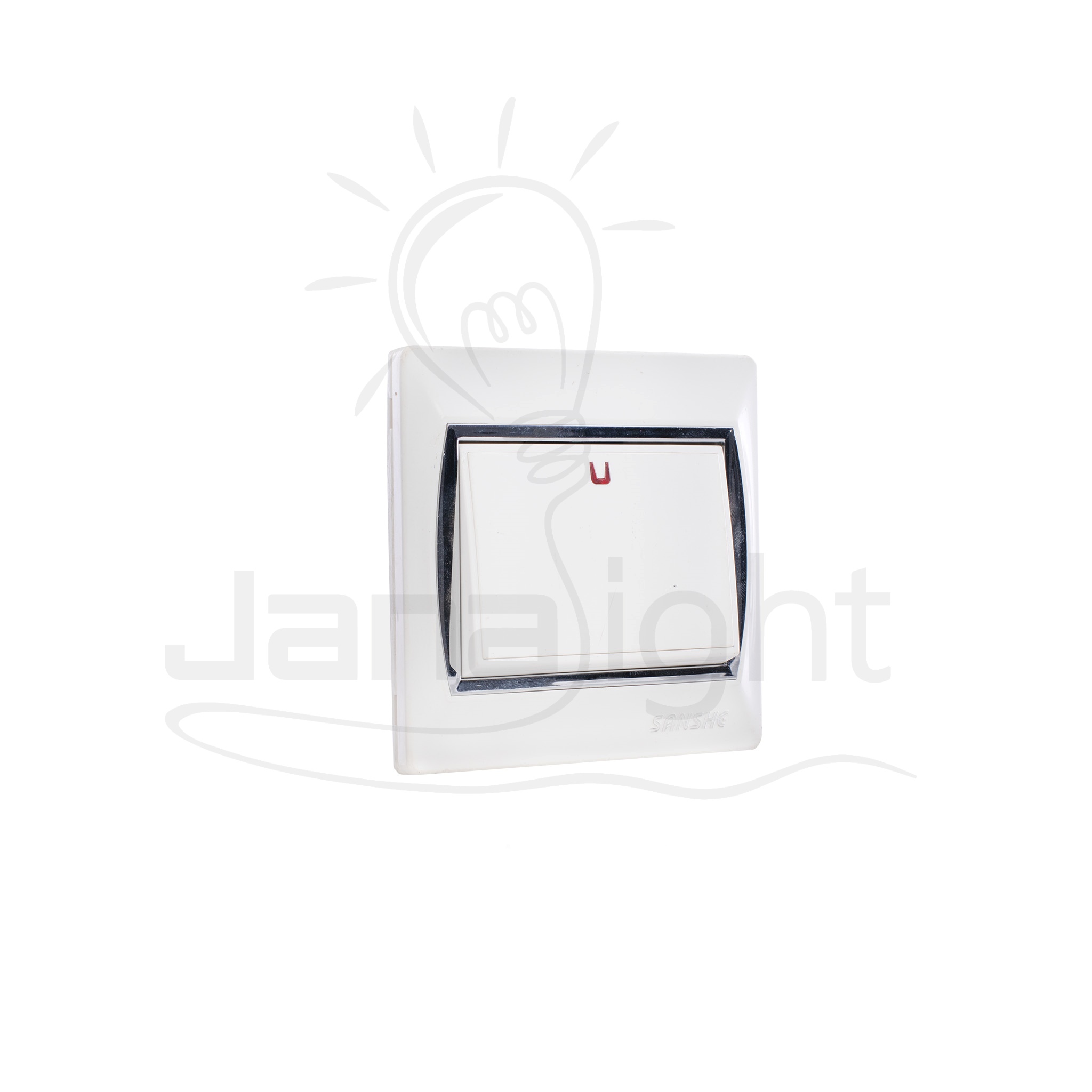 مفتاح سخان 20 امبير ابيض بالشاسيه و الوش سانشي SANSHE White water heater switch Sanshe 20A