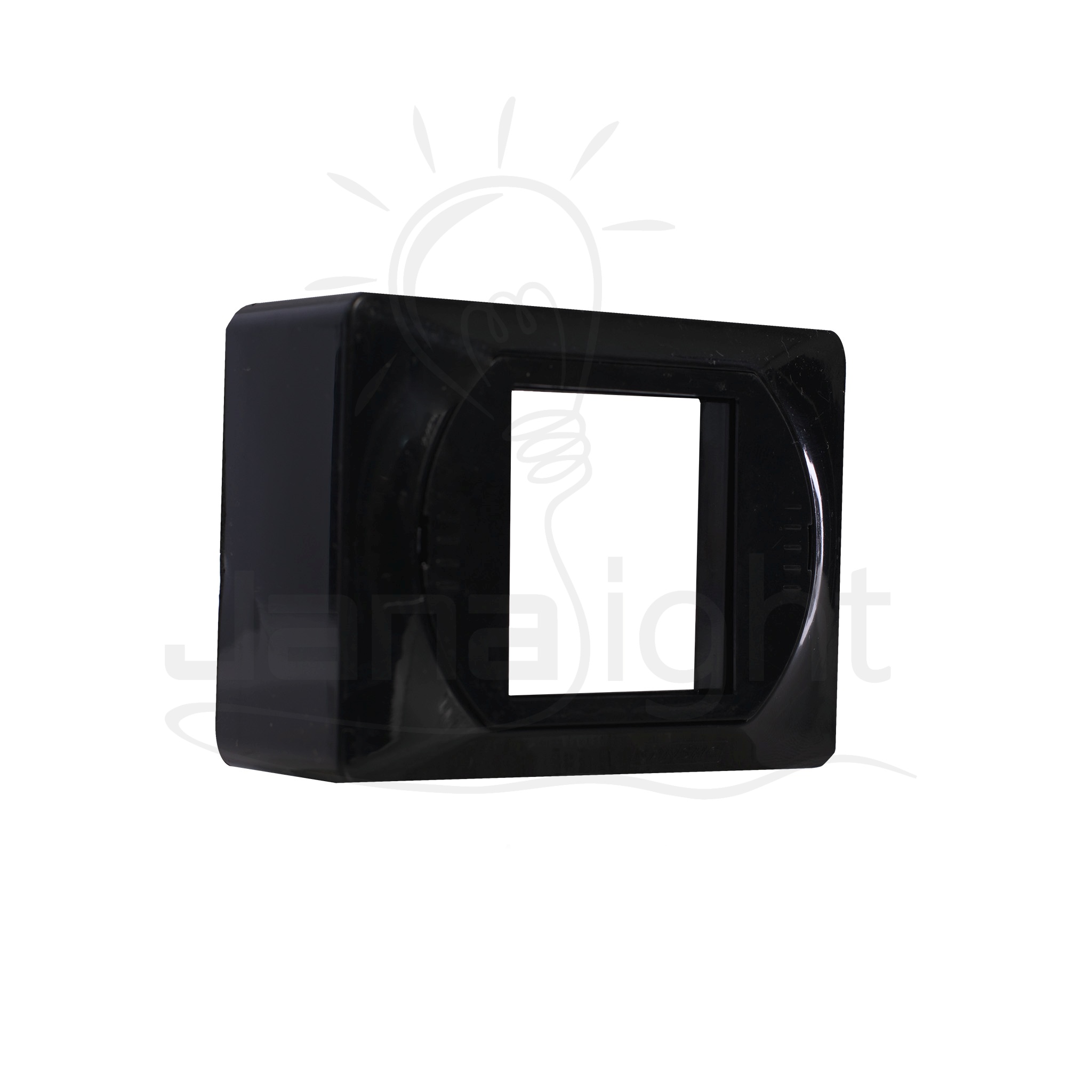 علبة ماجيك ثنائي خارج الحيطة SANSHE Black function box two gang wall mount Sanshe