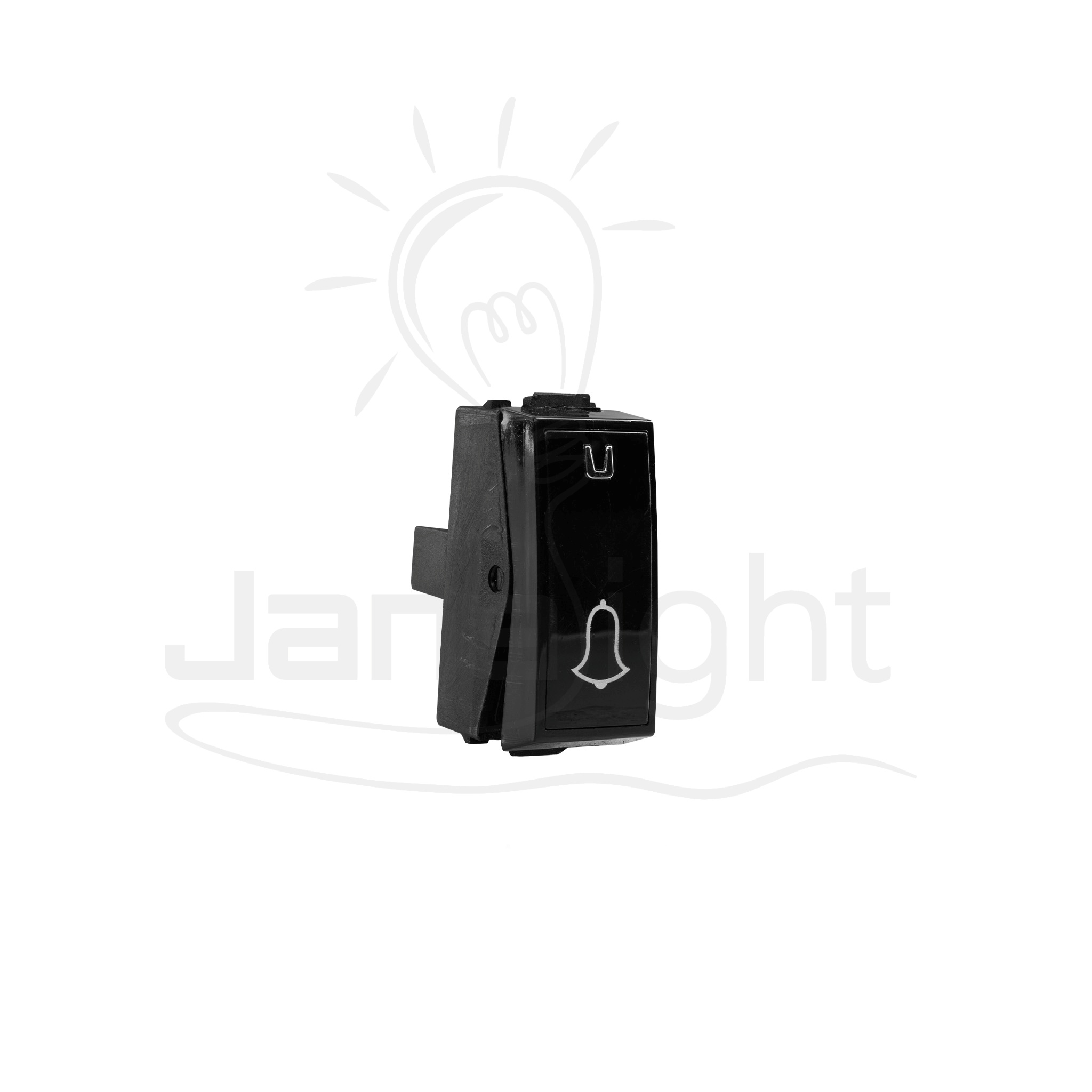 زر جرس مفرد اسود SANSHE Black single doorbell switch Sanshe