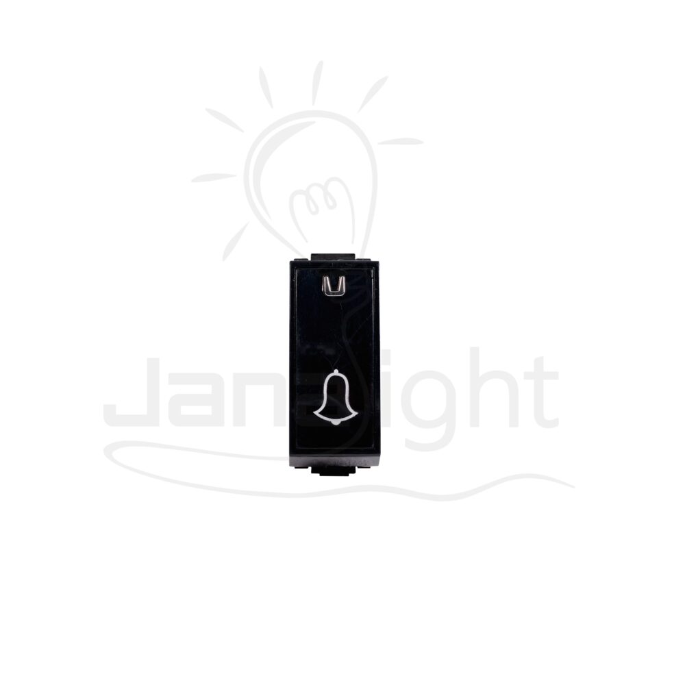 زر جرس مفرد اسود SANSHE Black single doorbell switch Sanshe