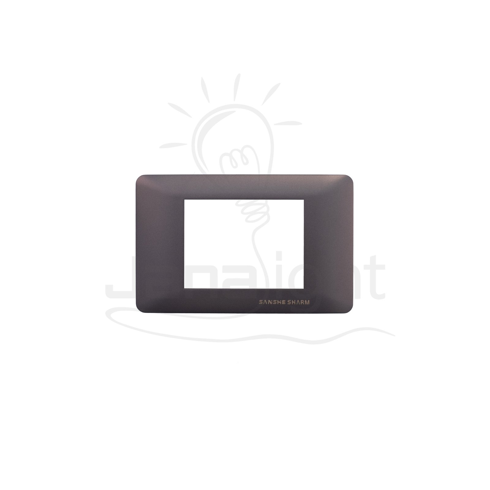 وش بومبي نيو براون 1 SANSHE 5351-BR1 brown 3 gang screwless wall plate switch cover Sanshe