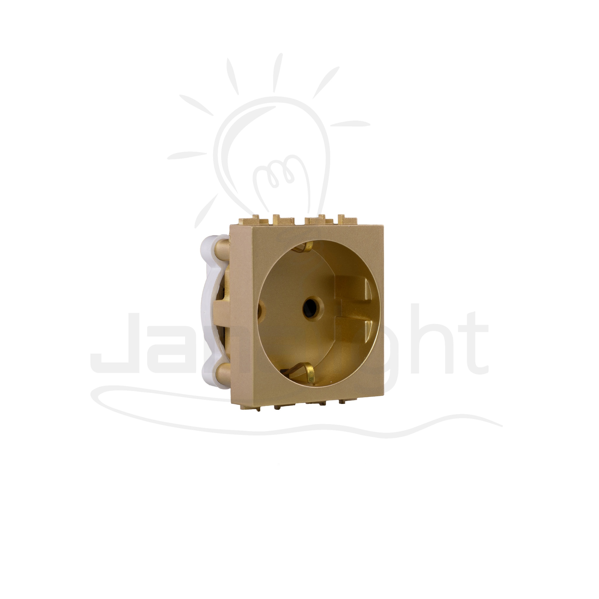 بريزة شوكو مجوفة شمباني SANSHE German socket champagne Sanshe