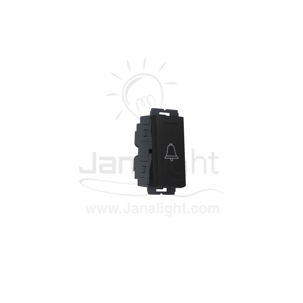 جرس مفرد بضوء اسود osa bell switch with led black 102029108(1)
