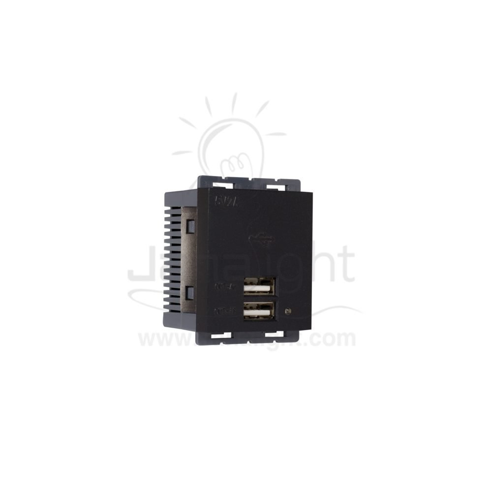 OSA مدخل USB مجوز اسود osa duble usb socket black 102029146(1)