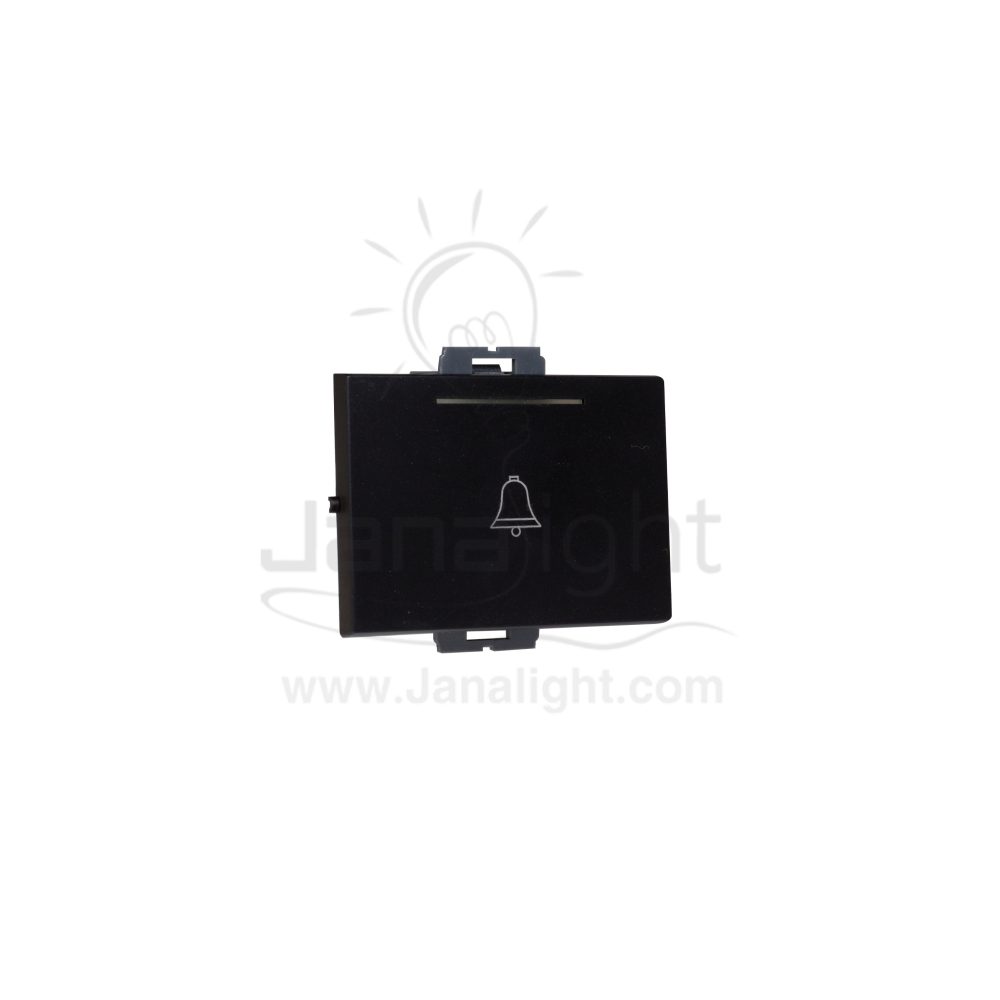 OSA زر جرس عريض بضوء اسود osa big bell switch with led black