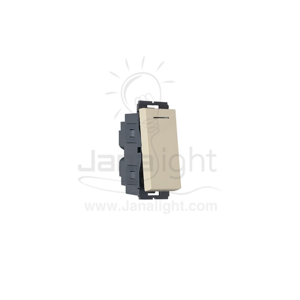 OSA مفتاح مفرد بضوء بيج one way switch with led osa beige 102039204(1)