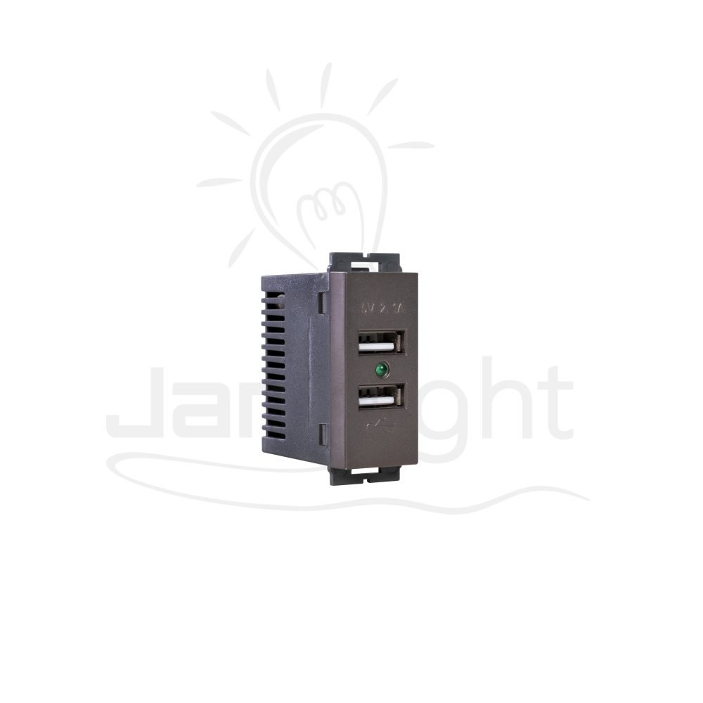مدخل USB مفرد بني 2 مدخل OSA Black two USB charger socket OSA