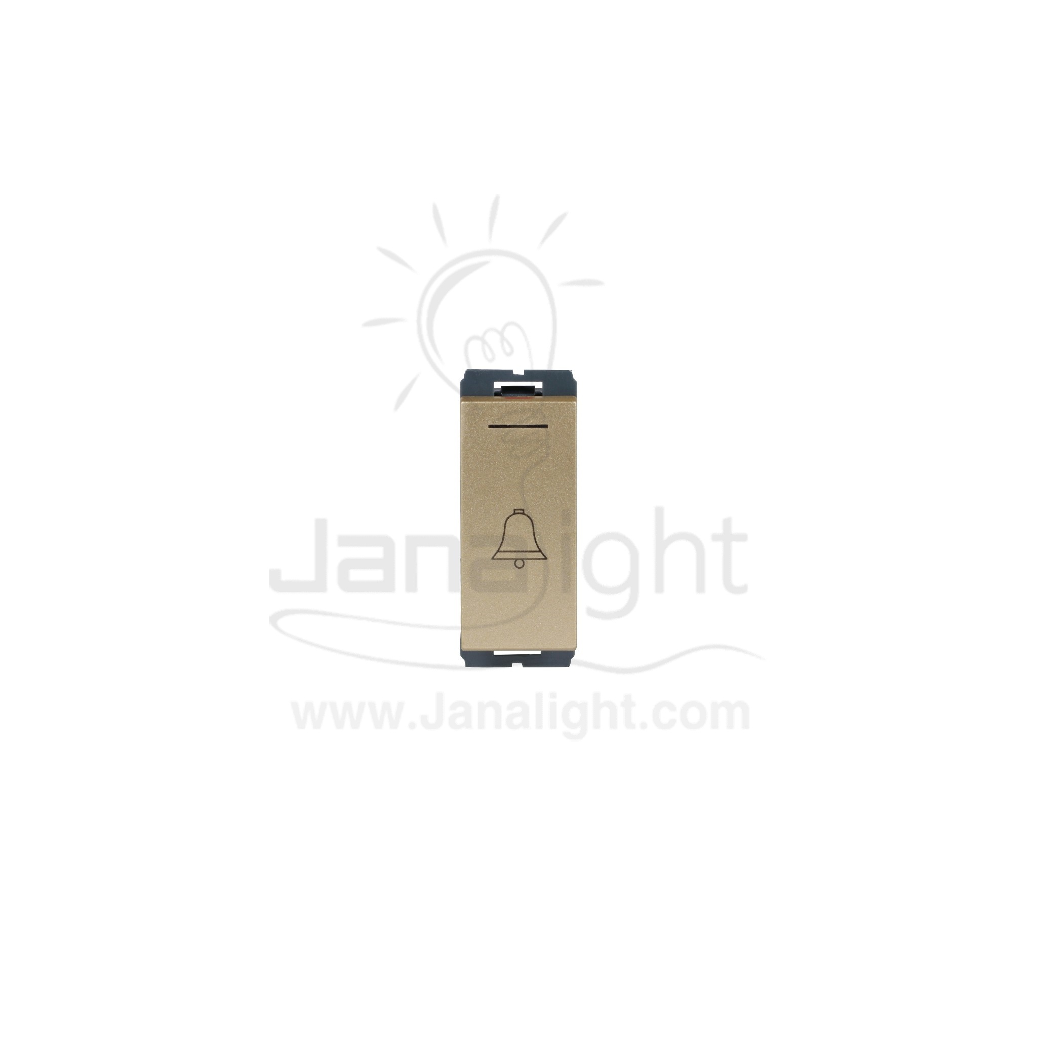 OSA زر جرس مفرد بضوء شمباني Osa bell switch with led champagne color
