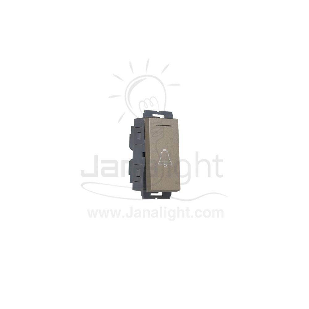 OSA زر جرس مفرد بضوء بني osa bell switch with led brown