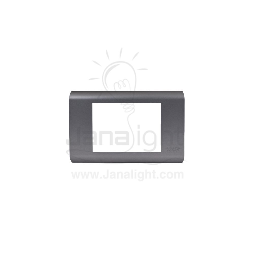 OSA وش رمادي غامق Osa 3 gang screwless dark gray wall plate cover switch
