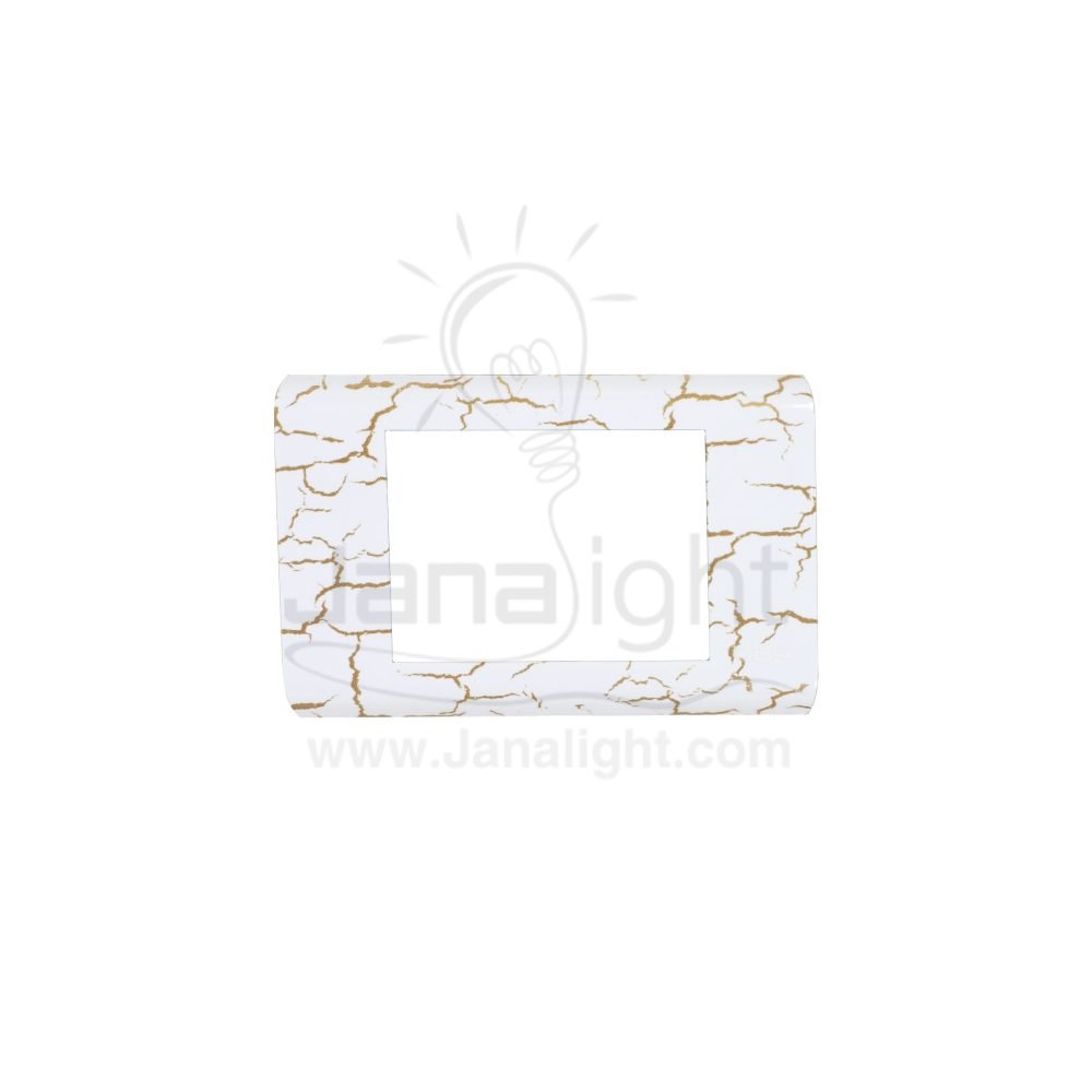 OSA وش فورميكا رخامي ابيض MA331 Osa 3 gang screwless marble color wall plate cover switch 102109700(1)