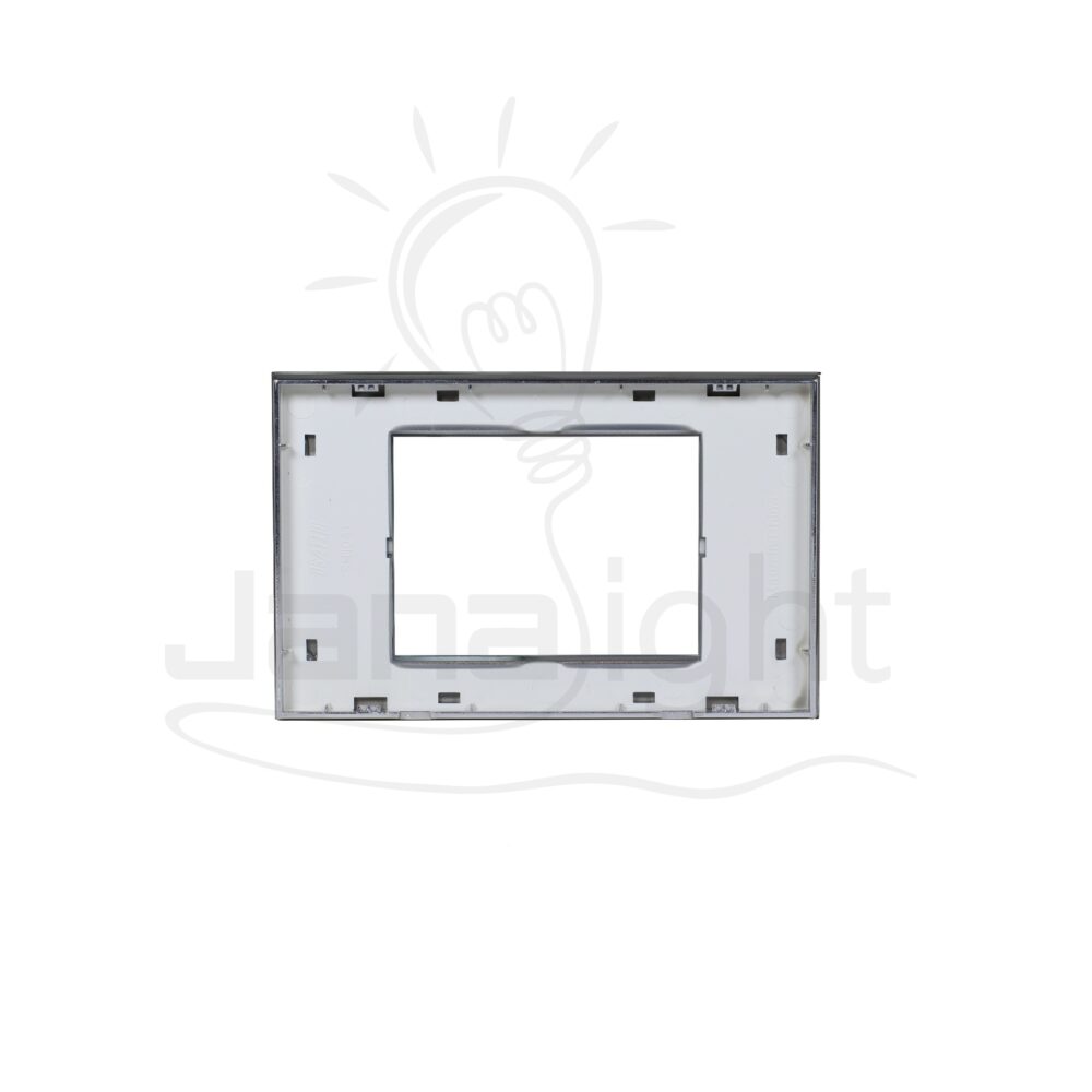 وش كريستال OSA سيلفر جراي اطار فضي Silver-gray and silver frame 3 gang screwless wall plate switch crystal cover OSA