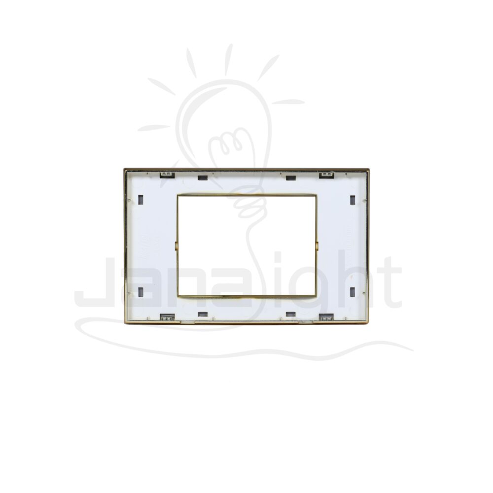 وش كريستال OSA ابيض اطار ذهبي White and gold color 4 gang screwless wall plate switch cover crystal Sanshe