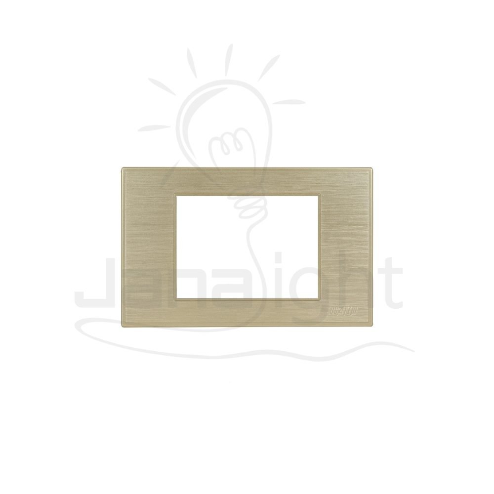 وش لينر شمباني OSA مربع Champagne 3 gang screwless wall plate switch cover Sanshe