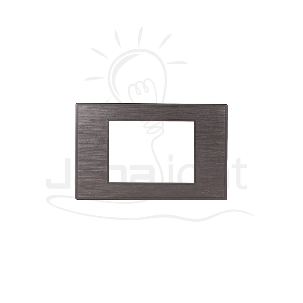 وش لينر بني OSA مربع Brown 3 gang screwless wall plate switch cover Sanshe