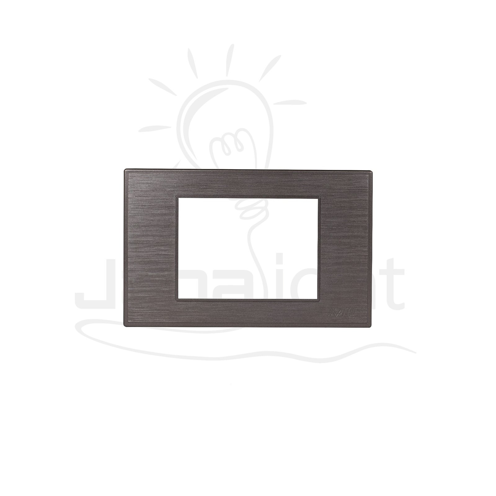 وش لينر بني OSA مربع Brown 3 gang screwless wall plate switch cover Sanshe