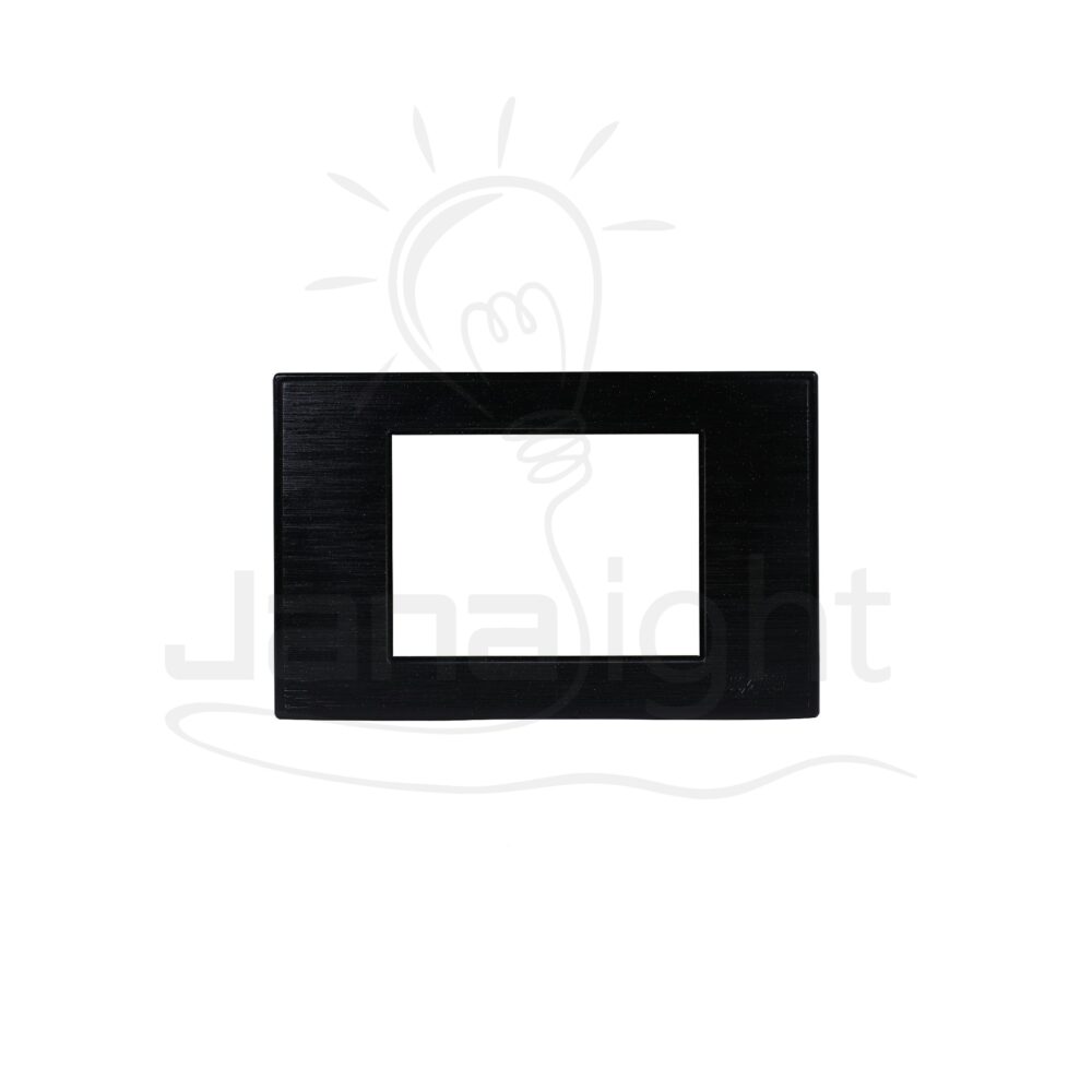 وش لينر اسود OSA مربع Black 3 gang screwless wall plate switch cover Sanshe