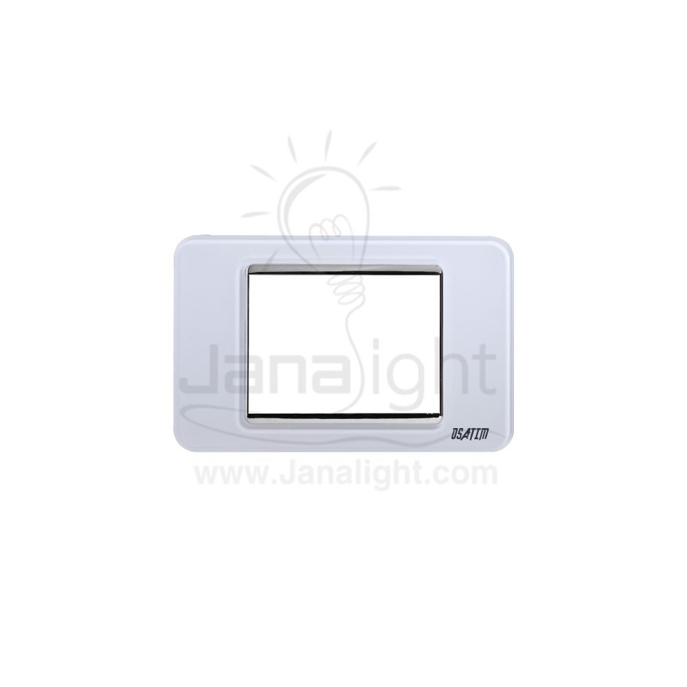 وش اكرليك ابيض وفضي OSA بومبي Osa 3 gang screwless white and silver acrylic wall plate switch cover